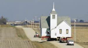 Moving a church on the road